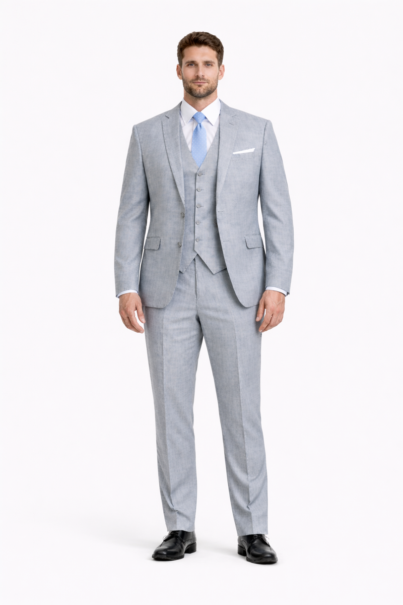 Smoking Traje - Esmoquin - Smoking Para Hombre - Matching Top Collar Light Grey Tuxedo