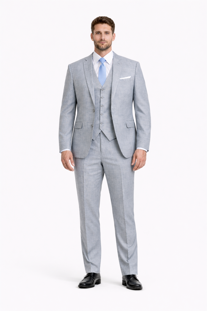 Smoking Traje - Esmoquin - Smoking Para Hombre - Matching Top Collar Light Grey Tuxedo