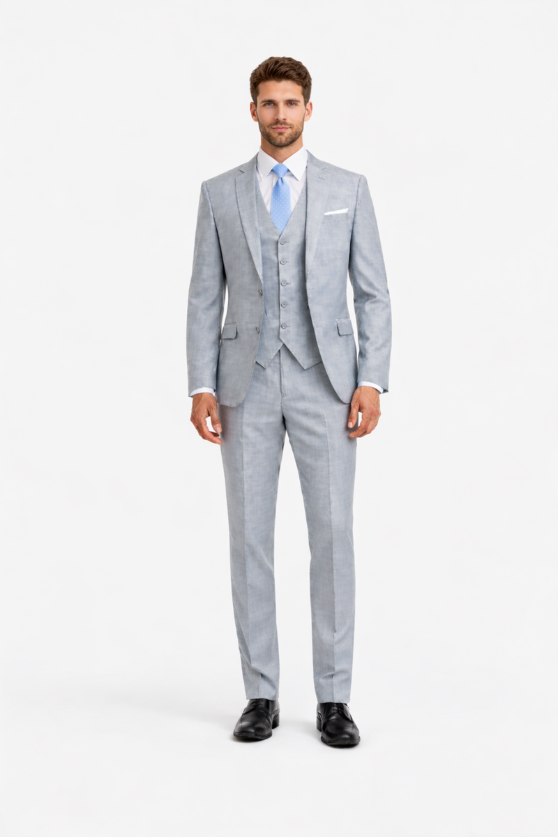 Smoking Traje - Esmoquin - Smoking Para Hombre - Matching Top Collar Light Grey Tuxedo
