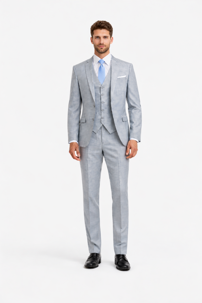 Smoking Traje - Esmoquin - Smoking Para Hombre - Matching Top Collar Light Grey Tuxedo