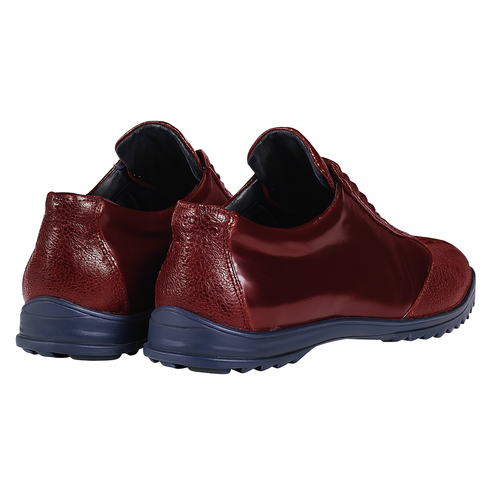 Sneaker de Piel de Avestruz Pata Vino