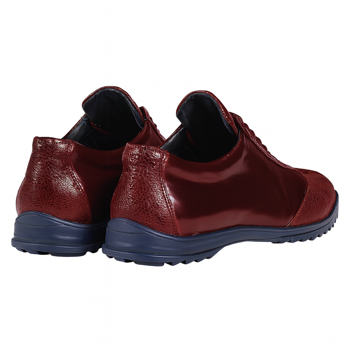 Sneaker de Piel de Avestruz Pata Vino