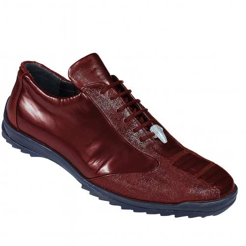 Sneaker de Piel de Avestruz Pata Vino