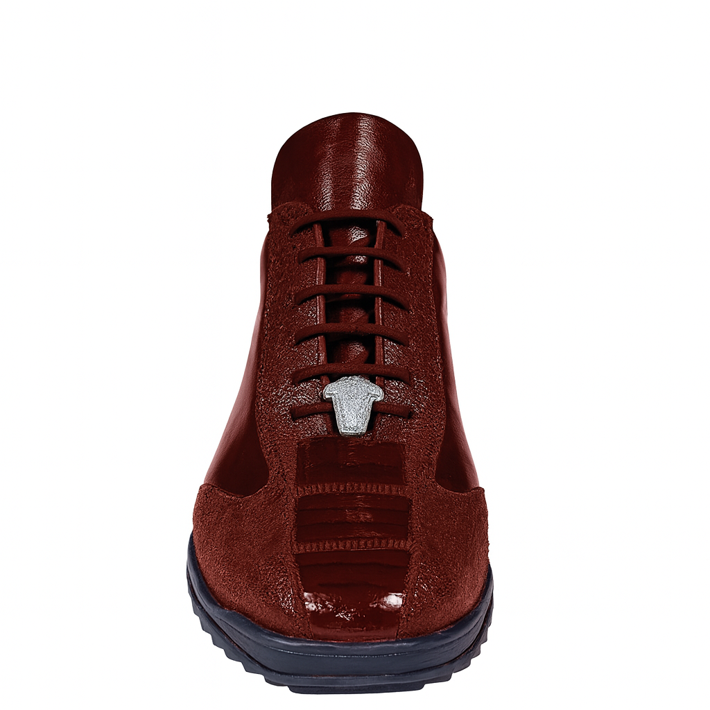 Sneaker de Piel de Avestruz Pata Vino