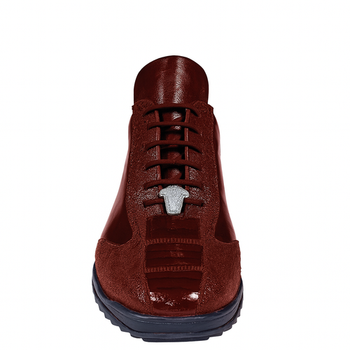 Sneaker de Piel de Avestruz Pata Vino