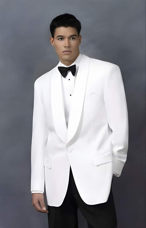 Snow White Dinner Jacket Man Made Single Buttons Tuxedo / Graduation Homecoming Outfits Best Suit Unique Fancy Big Sizes Sport Coats Sale Cheap Priced Blazer Jacket For Men Online