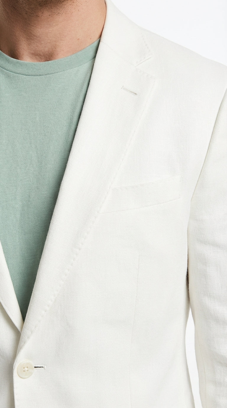 Miami Vice  Sonny Crockett Mens White Blazer – Classic Fit Formal Casual Dress Jacket for Business and Wedding Iconic Characters  Pop Culture