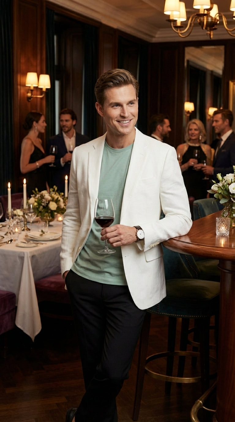 Miami Vice  Sonny Crockett Mens White Blazer – Classic Fit Formal Casual Dress Jacket for Business and Wedding Iconic Characters  Pop Culture