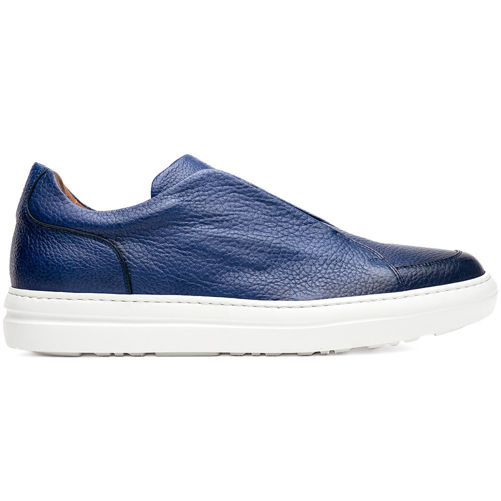Zelli Spettacolare Pebble Grain Calfskin & Suede Slip-On Sneaker