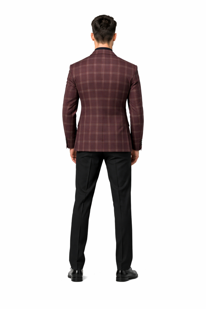 Stacy Adams Mens Hybrid Fit Sport Coat - Glen Plaid Pattern