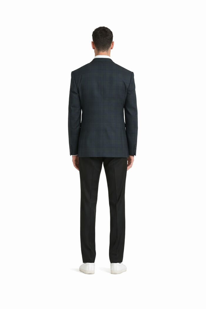 Stacy Adams Mens Hybrid Fit Sport Coat - Glen Plaid Pattern