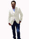 Two buttons White Dinner Jacket Stage Party Bright Sport Coat / Dinner Jacket Vented Off White Blazer ~ Suit Jacket