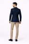 Statement Men's Black Vested with Champagne Peak Lapel 100% Wool Tuxedos