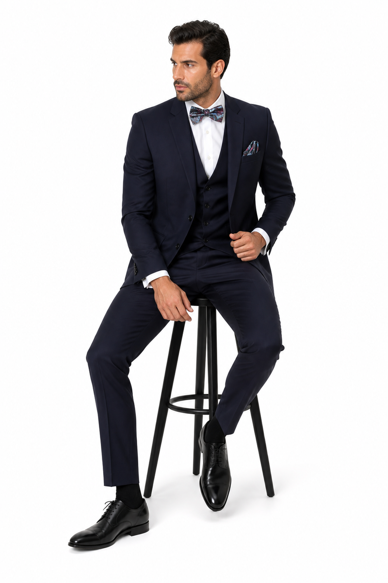 Statement Men's Eggplant Slim Fit Vested Suits