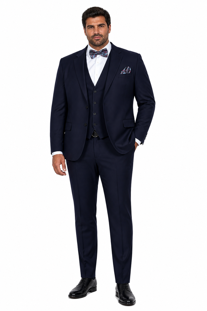 Statement Men's Eggplant Slim Fit Vested Suits