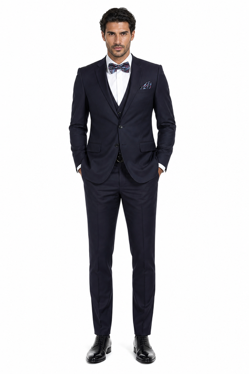 Statement Men's Eggplant Slim Fit Vested Suits