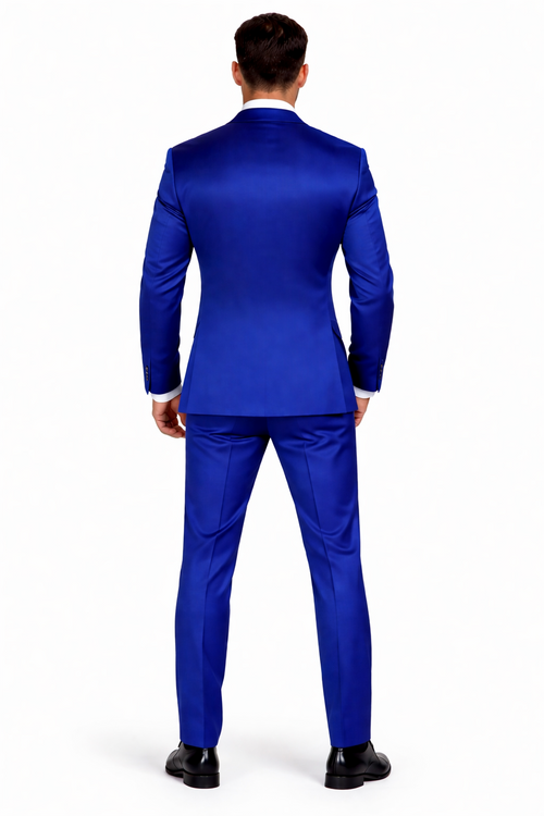 Statement Men's Sapphire Double Breasted Velvet Suits