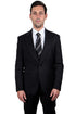 Mens Stacy Adams Suit - Stacy Adams Suit Men's Black Suit - One Button Peak Lapel with Vest