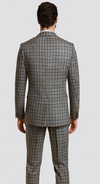 Steve Harvey Suits - Multicolor Suit - Designer Brand Suit No Double Breasted Pinstripe Pleated Pants Modern Fit