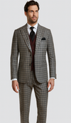 Steve Harvey Suits - Multicolor Suit - Designer Brand Suit No Double Breasted Pinstripe Pleated Pants Modern Fit