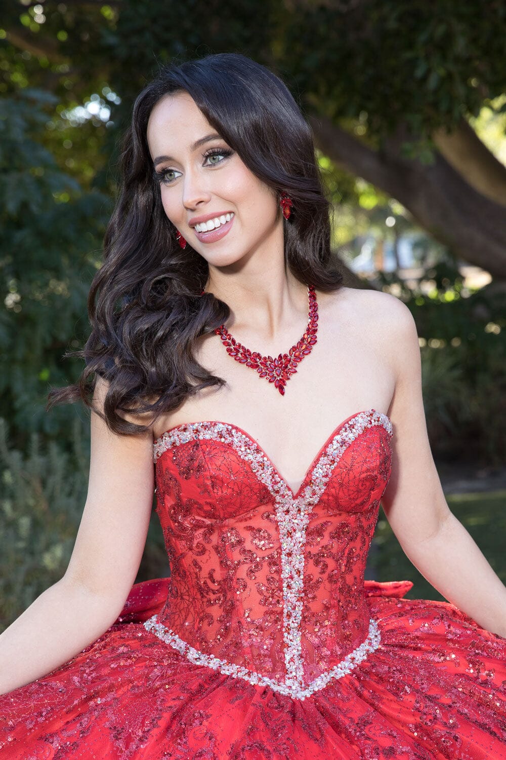 Strapless Sheer Corset Ball Gown by Bella Princess PQ1058