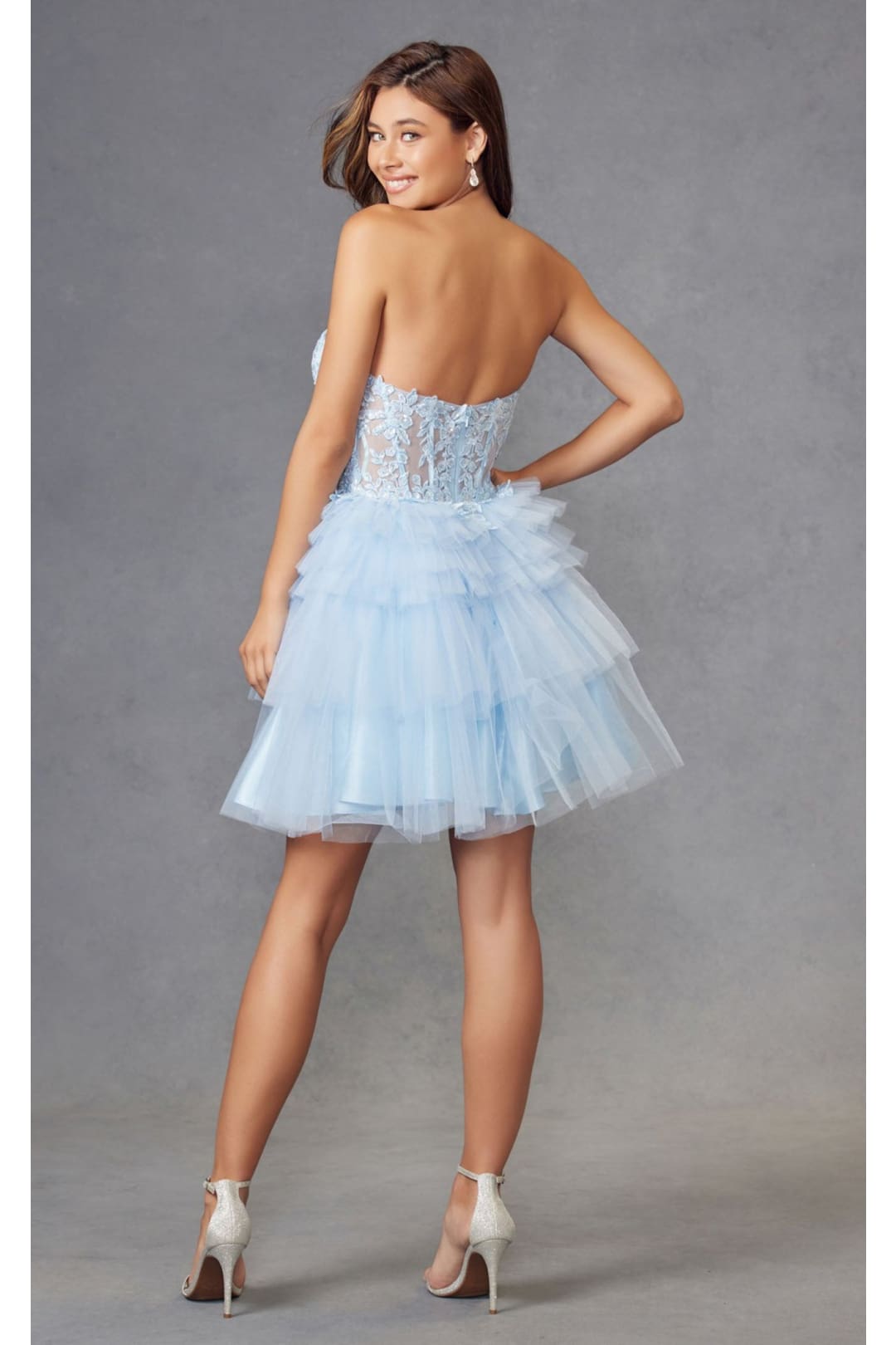 Dama Dresses for Quinceanera in Light Blue Style JT918S Quince Outfit