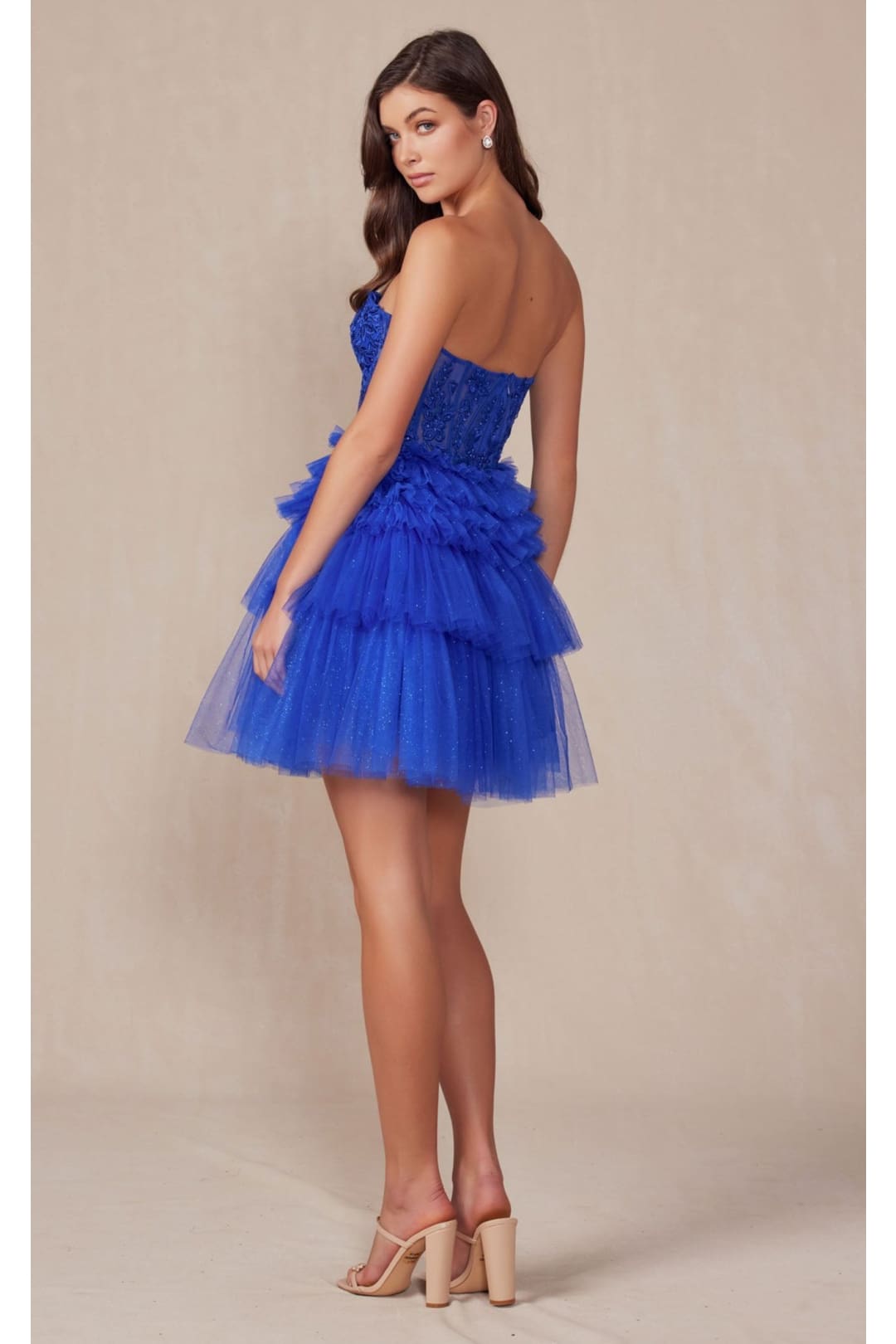 Dama Dresses for Quinceanera in Royal Blue Style JT918S Quince Outfit