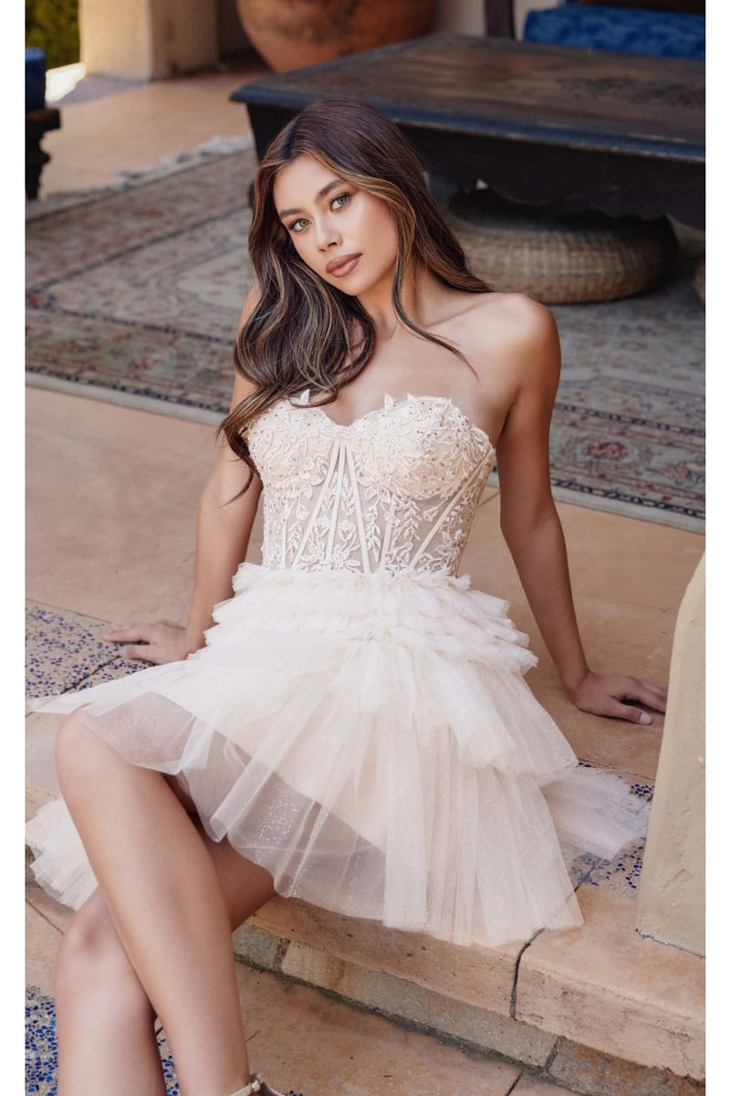 Dama Dresses for Quinceanera in Champagne Style JT918S Quince Outfit