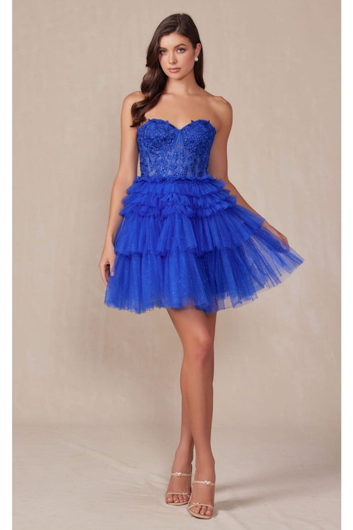 Dama Dresses for Quinceanera in Royal Blue Style JT918S Quince Outfit