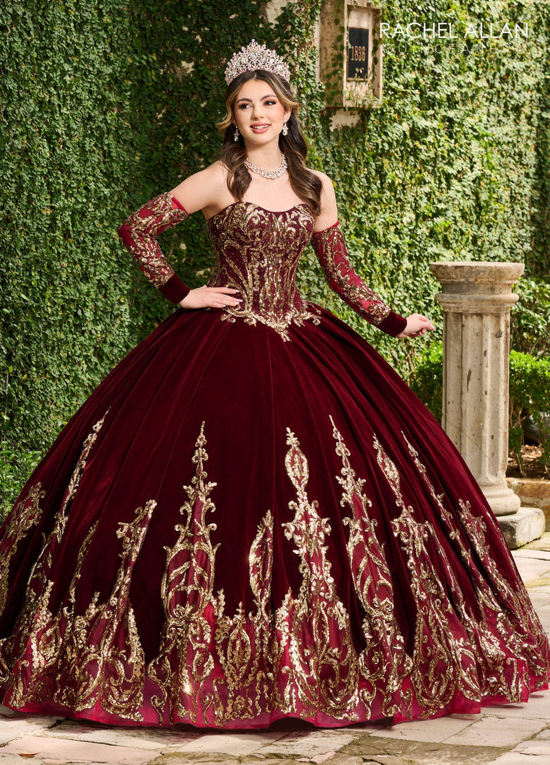 Alta Couture MQ3051 Strapless Velvet Quinceanera Dress