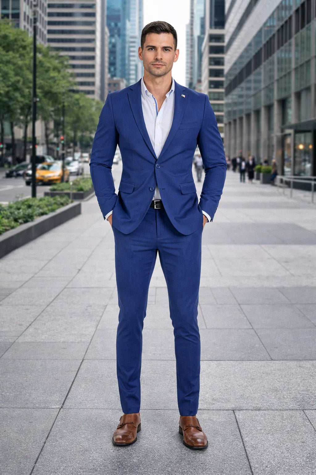 Stretch Fabric Suits - Slim Fit Suit in Color Navy - Giovanni Testi 2 button stretch Burgundy Travel Suit GTRVL2N-01 NAVY