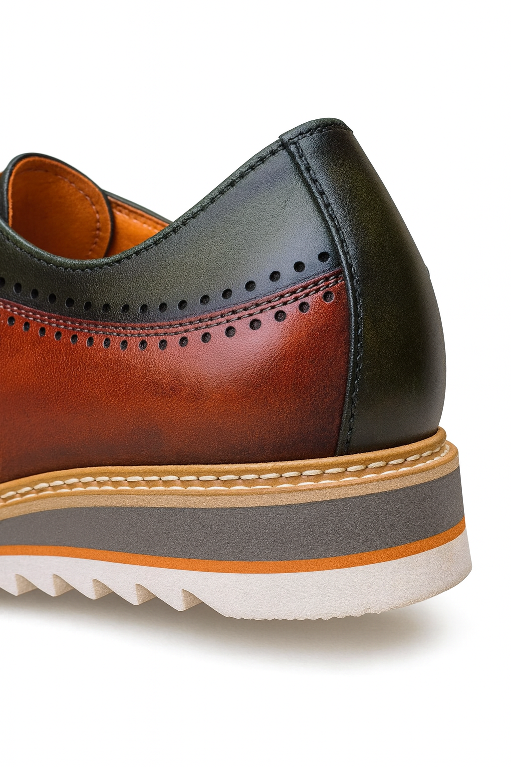 Two-Tone Burnished Brogue Oxford