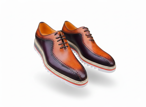 Two-Tone Burnished Brogue Oxford