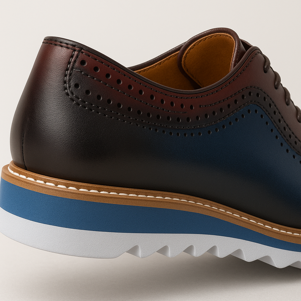 Two-Tone Burnished Brogue Oxford