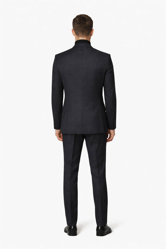 Suit And Turtleneck Combo - Turtleneck Prom Outfits - Prom Turtleneck  Black Suit