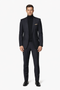Suit And Turtleneck Combo - Turtleneck Prom Outfits - Prom Turtleneck  Black  Suit