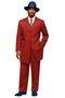 Red Zoot Suit - 1920s Suit - Gangster Long Suit