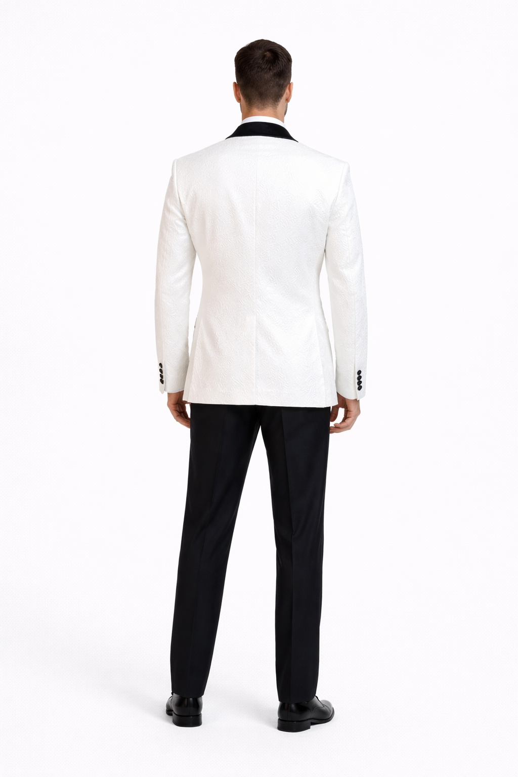 Wedding Tuxedo Premium Paisley Black Velvet 4pc Suit W/ Matching Bowtie