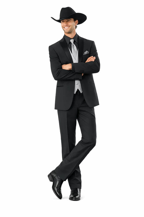 Smoking Traje - Esmoquin - Smoking Para Hombre - Country Wedding Suits Black Tuxedo