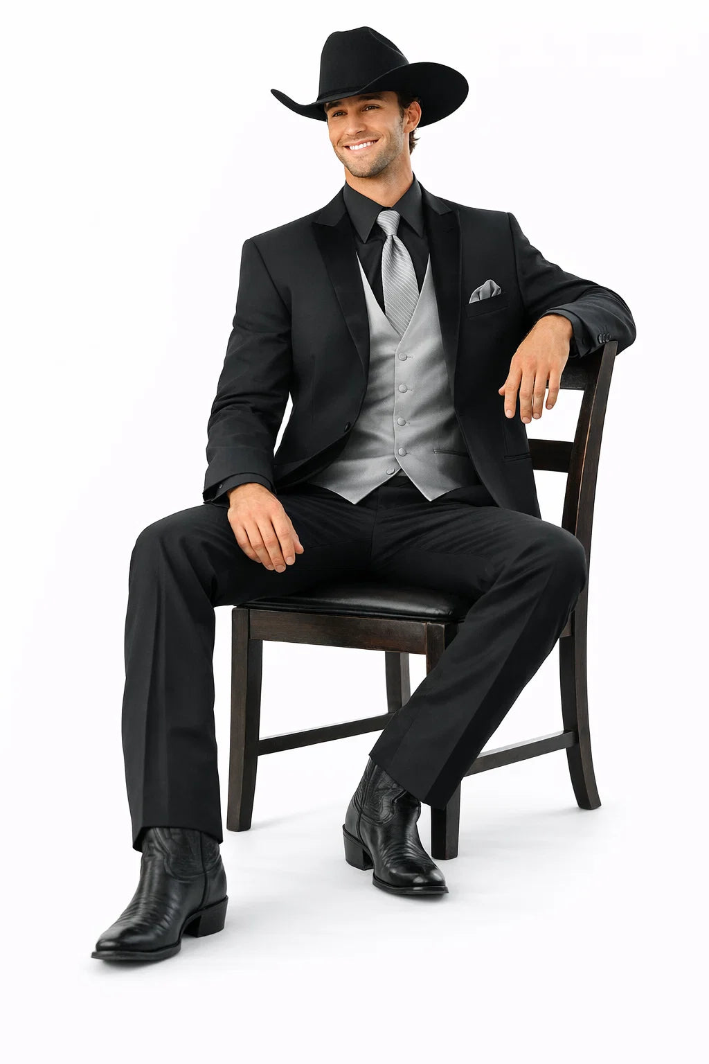 Smoking Traje - Esmoquin - Smoking Para Hombre - Country Wedding Suits Black Tuxedo