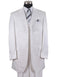 Suits For Easter - Mens Easter Suit - Mens 3 Button Ton on Ton Stripe Fashion Suit in White - AlbertoNardoniStore