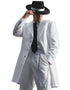 Suits For Easter - Mens Easter Suit - Mens Long Tuxedo Zoot Suit in White - AlbertoNardoniStore