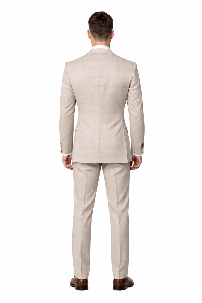 Suits With Baggy Pleated Pants - Wide Leg Pants 100% Wool - Classic Fit by Rossiman