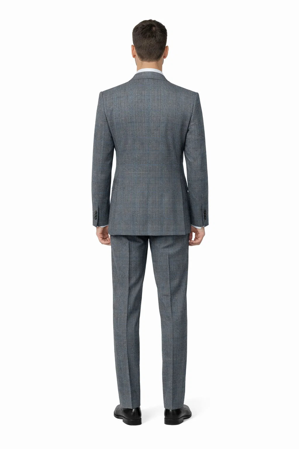 Suits With Baggy Pleated Pants - Wide Leg Pants 100% Wool - Classic Fit Gray Color by Rossiman