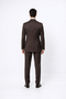 Suits With Baggy Pleated Pants - Wide Leg Pants 100% Wool - Classic Fit in Brown Color by Rossiman