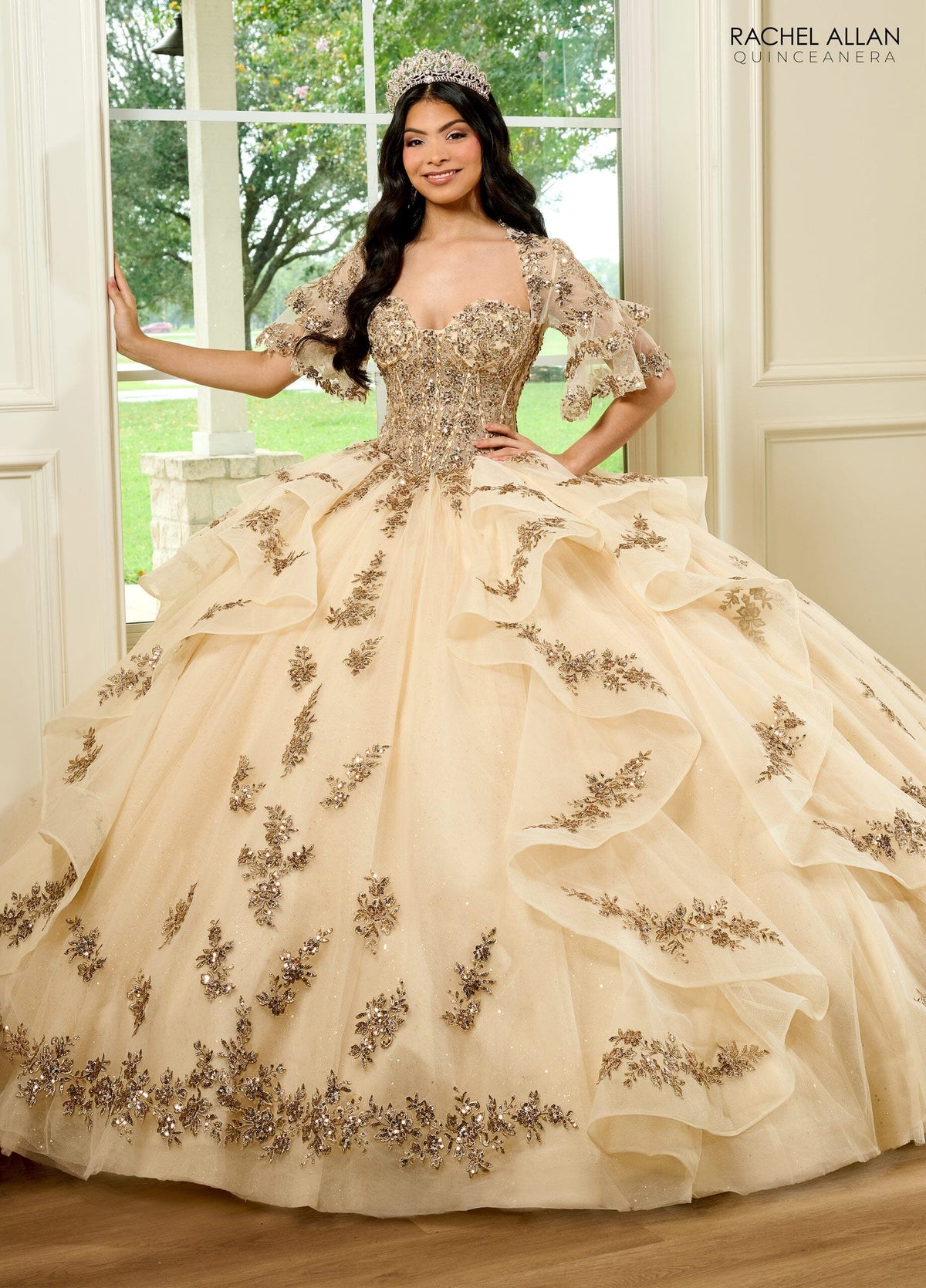 Rachel Allan RQ1138 Sweetheart Layered Quinceanera Dress
