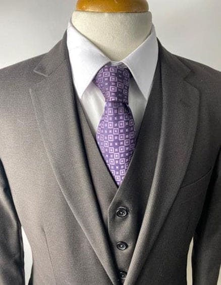 TAILORED | CHECKER - Mens Gray Wool Suit