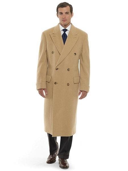 Men Tan Color Overcoat