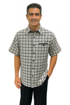 Mens Plaid Walking Suit in black by Dreams by Zacchi – 2 Piece Leisure Outfit with Matching Shirt and pant -$99