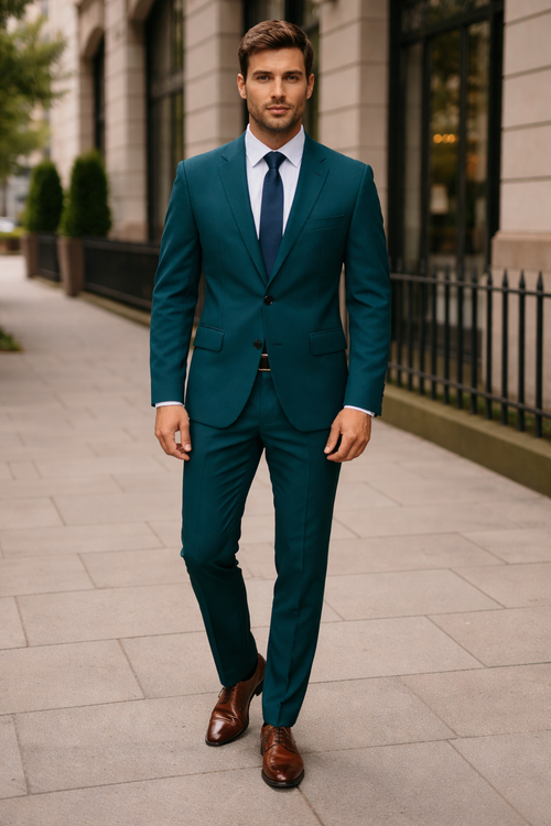 Teal Suit - Dark Teal Suit - Teal Blue Suit